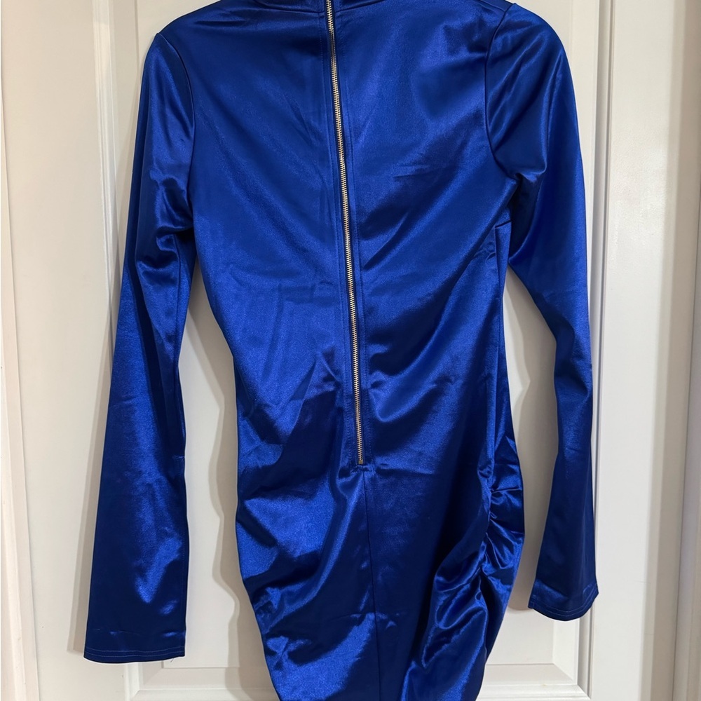 Fashion Nova Royal Blue Long Sleeve Dress - Picture 4 of 6